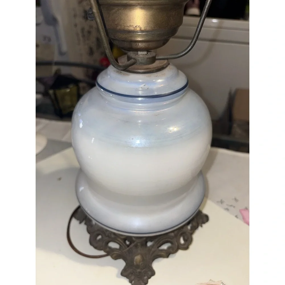 Vintage Gone With The Wind Electric Hurricane Lamp 18